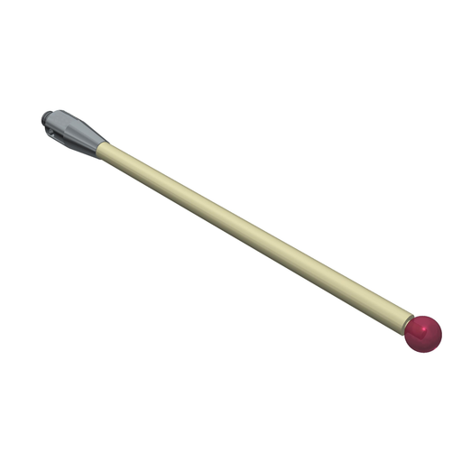 SM4 060 100 RCE - Straight M4 CMM Stylus 6mm Ruby Ball, 100mm Ceramic Stem, EWL 83.5mm