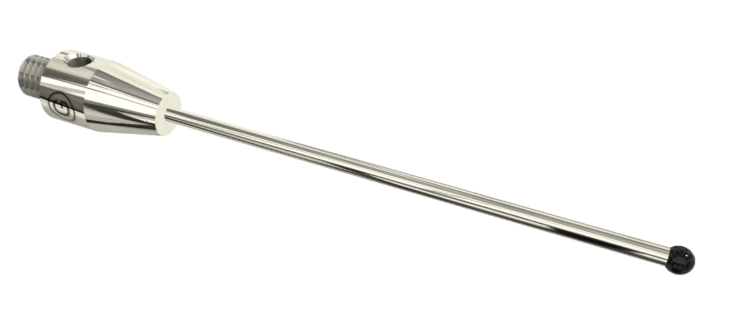 SM3 X15 040 SCA - Straight M3 XXT CMM Stylus 1.5mm Ruby Ball, 40mm Tungsten Carbide Stem, EWL 31mm