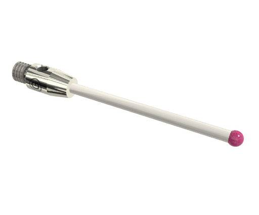 SM3 020 030 RCE - Straight M3 CMM Stylus, Ø2.0mm  Ruby Ball, 30mm Ceramic Stem, EWL 23 mm