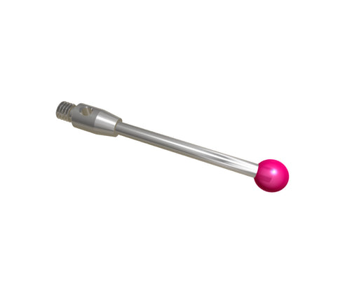 SM3 045 030 RCA - Straight M3 CMM Stylus, Ø4.5mm Ruby Ball, 30mm Tungsten Carbide Stem, EWL 23mm