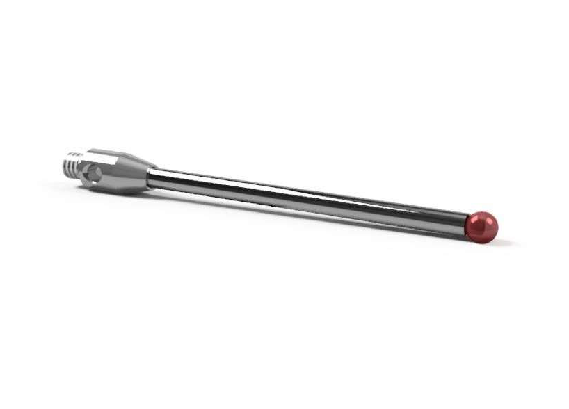 Straight M2 CMM Stylus 1mm Ruby Ball 27.5mm Carbide Stem — InspectShop.com